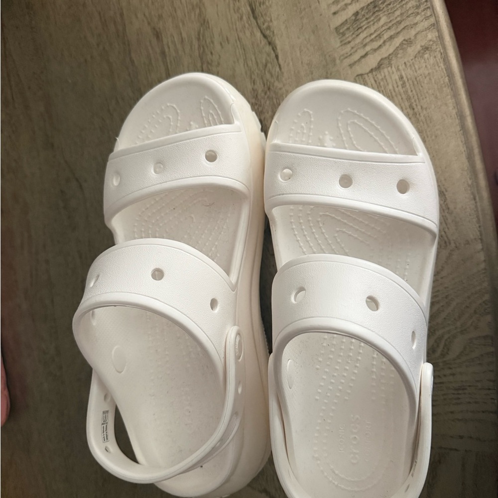 Crocs Mega Crush Sandal in White - Picture 3 of 4